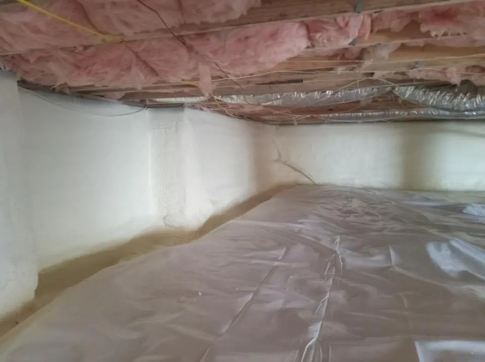 Crawl space encapsulation with closed-cell spray foam for Roof Maintenance in Fairfield